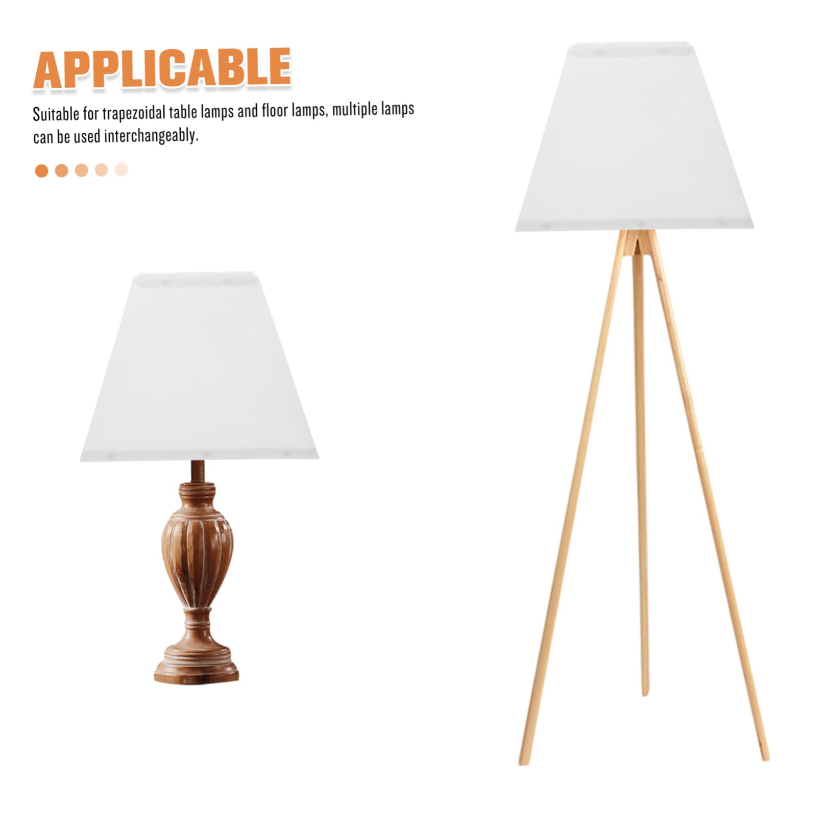 Operitacx Abat-jour En Tissu Amovible Pour Lampadaire Carré Design Élégant Facile à Nettoyer 30x30cm Blanc Accessoires De Décoration Intérieure Remplacement De Lampes Salon