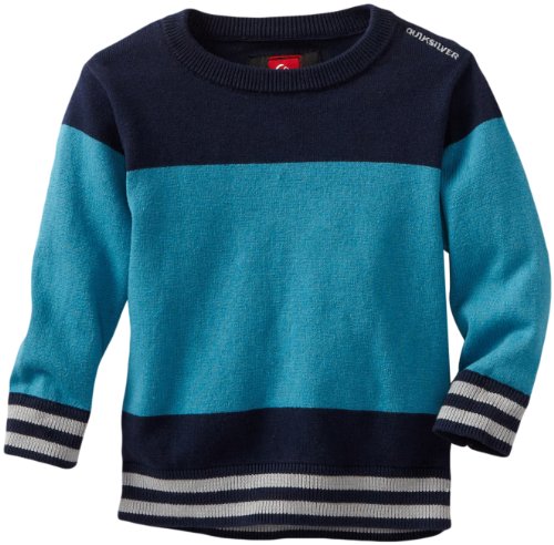 Quiksilver Baby-boys Infant Wild Card By Crewneck Sweater, Blue, 6-9 Months