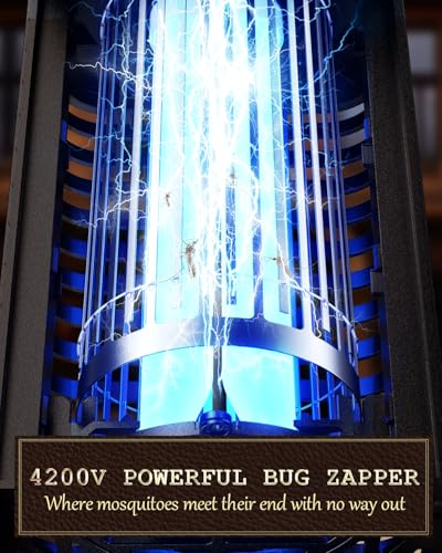 Image of Minimoon Bug Zapper Outdoor with Dual LED Lights, 4200V, 15w Replaceable Bulb