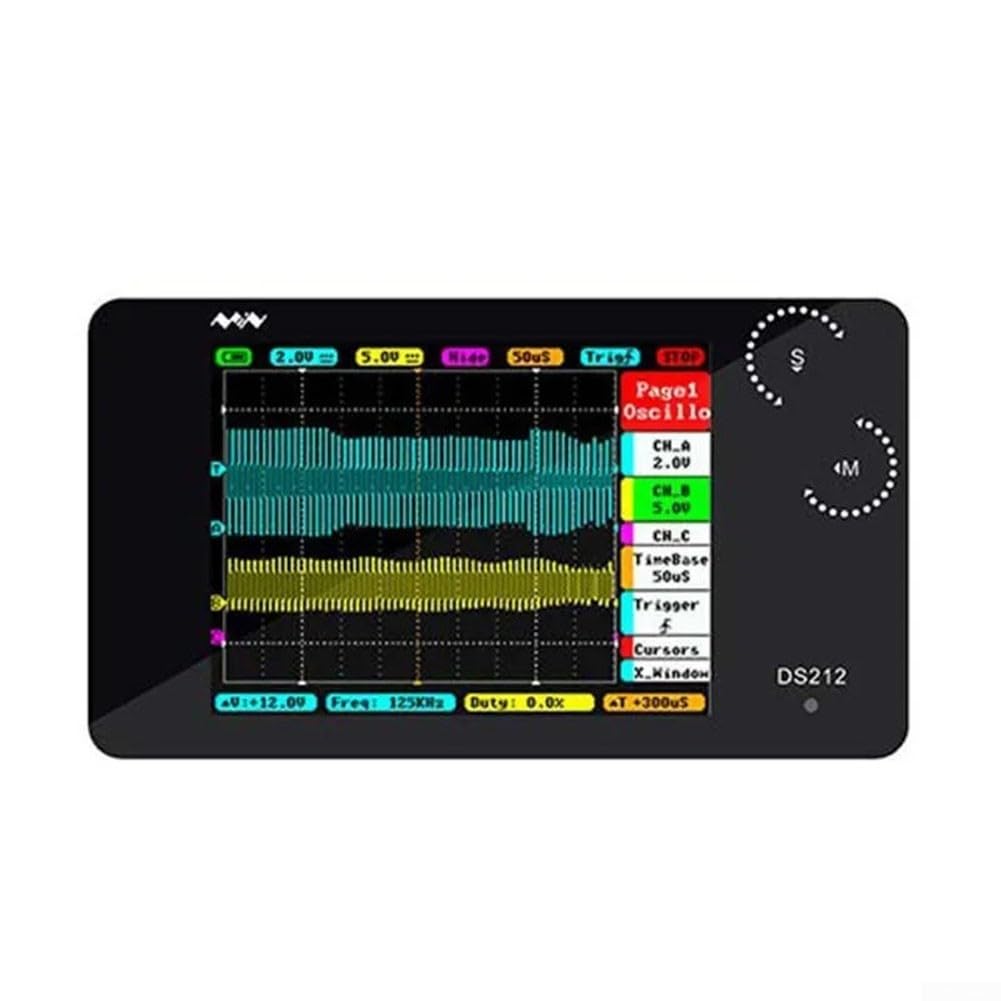 Digitales Speicher-Oszilloskop, Mini DSO212 DS212 Tragbares Hand-Oszilloskop-Kombinationssonde, 1 MHz, 10 MSa/