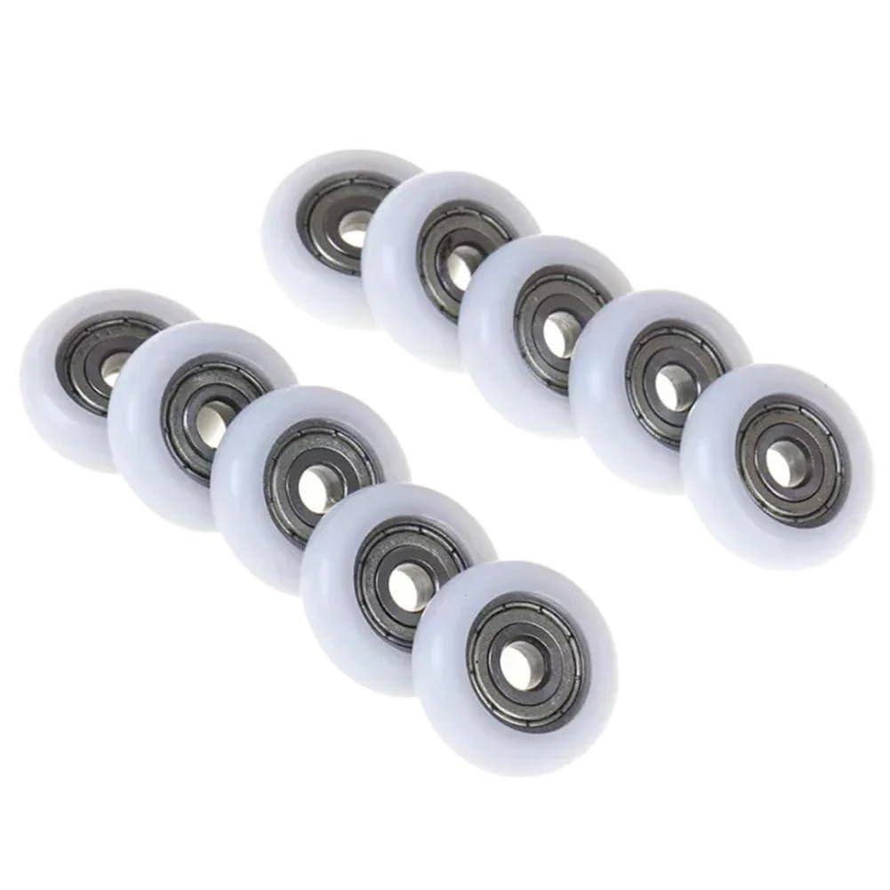 Shower Door Rollers 10Pcs Replacement Shower Door Roller Runner Wheels 19/23/25mm Wheel Diameter Sliding Pulley(23mm)