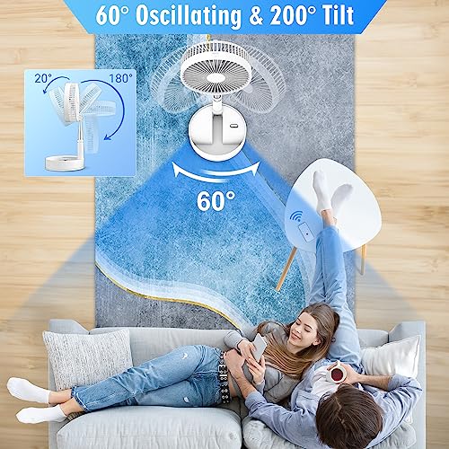 Lipety Portable Foldable Rechargeable Oscillating Fan thumb #2