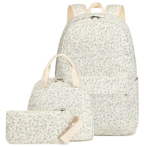 LEDAOU Backpack for Girls School Bag Kids Bookbag Teen Backpack Set Daypack with Lunch Bag and Pencil Case