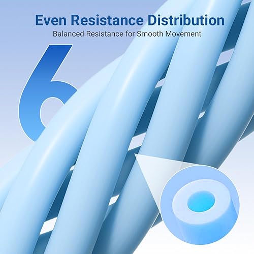 Miniatura 5 de Extractor de pedal inteligente con contador, banda de resistencia de 6 tubos con asas, brazo de gimnasio en casa y banda de pedal de entrenamiento