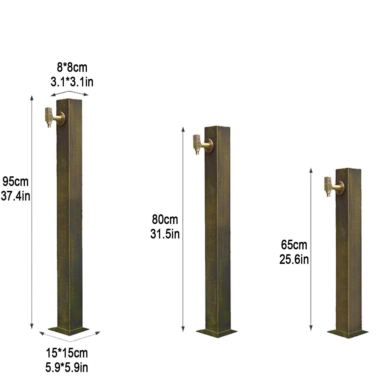 Genérico Grifo de jardín Independiente de Acero Inoxidable 304 con Columna de Agua - Grifo Exterior para Patios, Parques, Jardines y terrazas - Fuente de Agua Vertical Duradera para paisajismo