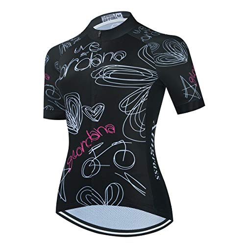 TELEYI Mujeres Ciclismo Jersey manga corta bicicleta chaqueta ciclismo camisa secado rápido transpirable montaña Bicicletas ropa, Mujer, Jersey_24, XL Cover