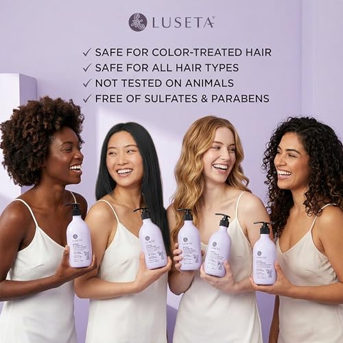 Image of LUSETA Thickening & Hair Strengthening Care- Biotin B-Complex Shampoo and Conditioner Set for Thinning Hair. Routine Volumizing Formula with Niacin, Caffeine & Argan Oil, for Women and Men, 2 x 16.9oz