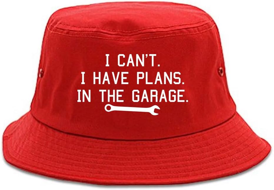 I Cant I Have Plans in The Garage Mechanic Bucket Hat for Men Women