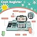 Kids Cash Register Toy with Sound Scanner - Pretend Play Shopping Set Include Food, Shopping Basket, Play Money & Credit Card, Ideal Gift for Boys Girls Ages 3-8