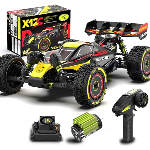 LAFPACY RLAARLO 1/12 Brushless RC Cars for Adults, Max 50 MPH Fast RC Buggy, All Terrain High Speed Remote Control Car Hobby Off-Road RC Truck 4x4 Monster Trucks