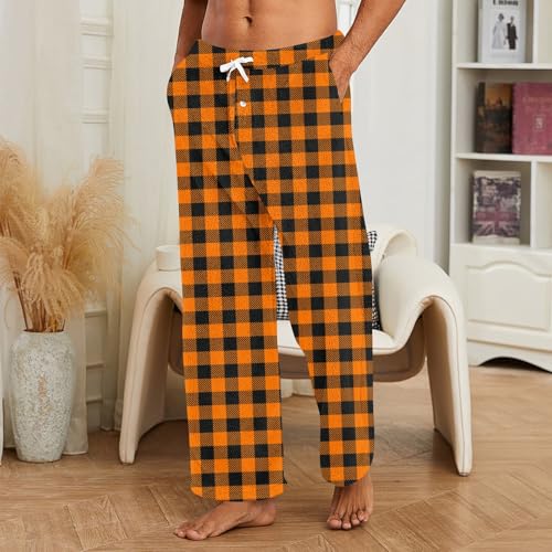 Mens Fluffy Pajama Pants Comfy Lounge Pants PJ Bottoms with Pocket2