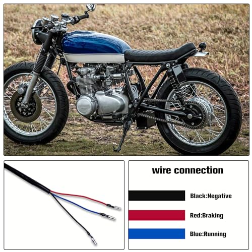 Rich Choices Motorcycle LED Tail Light Brake Lights Driving Braking Stop Lamp for Cafe Racer Chopper Bobber Custom