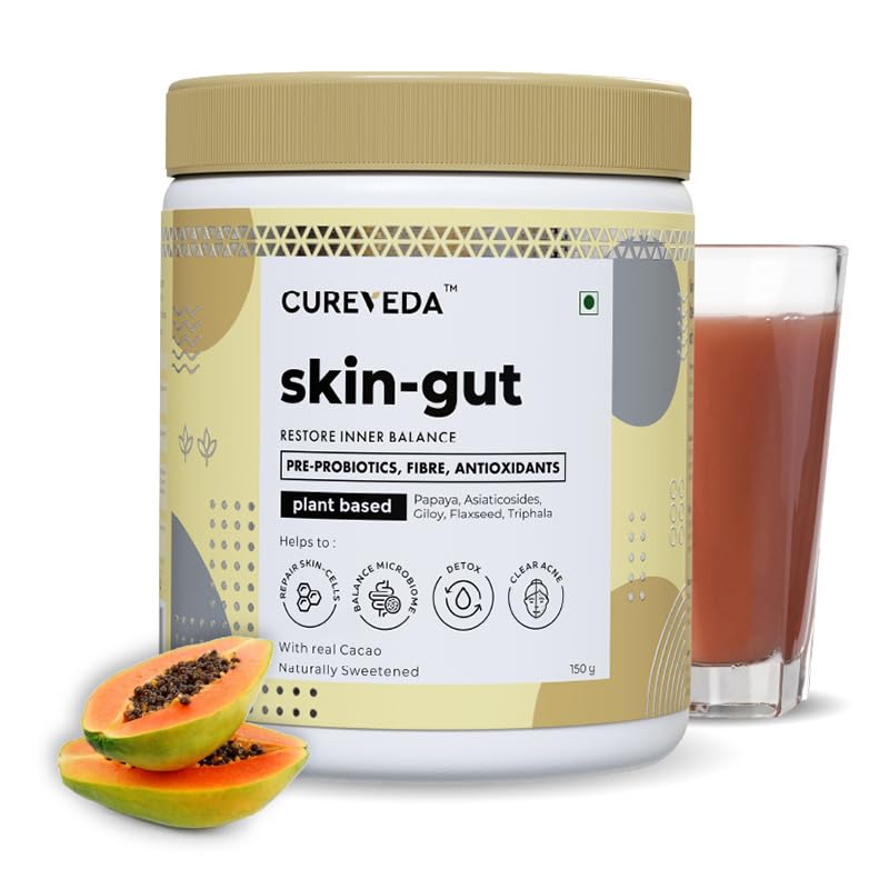Cureveda Youth Anti-Aging powder (1 Month Pack) for Wrinkles, Fine Lines, Gut Health, Skin Rejuvenation with Antioxidants and Detox - 300gm