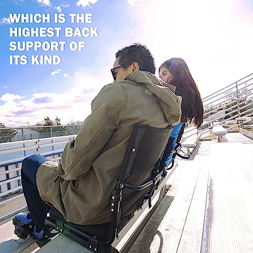 Hmnitaty Stadium Seats For Bleachers With Back Support, The Most Compact Bleacher Seats With Backs And Cushion Wide, Extra Comfortable Portable Stadium Chairs With Highest Backs Shoulder Strap #TOP5