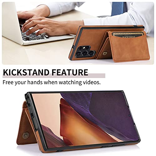 Protège écran Galaxy A71 5G marron étui portefeuille antichoc à rabat - 3