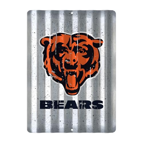 Rico Industries NFL Football Chicago Bears 12" X 16" Tin Metal Roof Sign