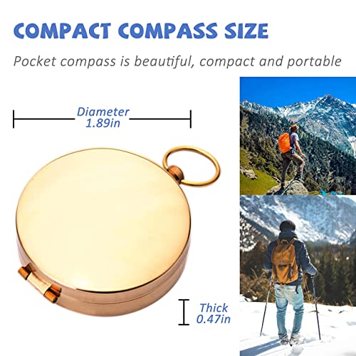 Bahfir Camping Survival Compass For Hiking, Pocket Compass For Kids, Glow In The Dark Compass For Camping Hunting, Outdoor Military Navigation Tool #TOP1