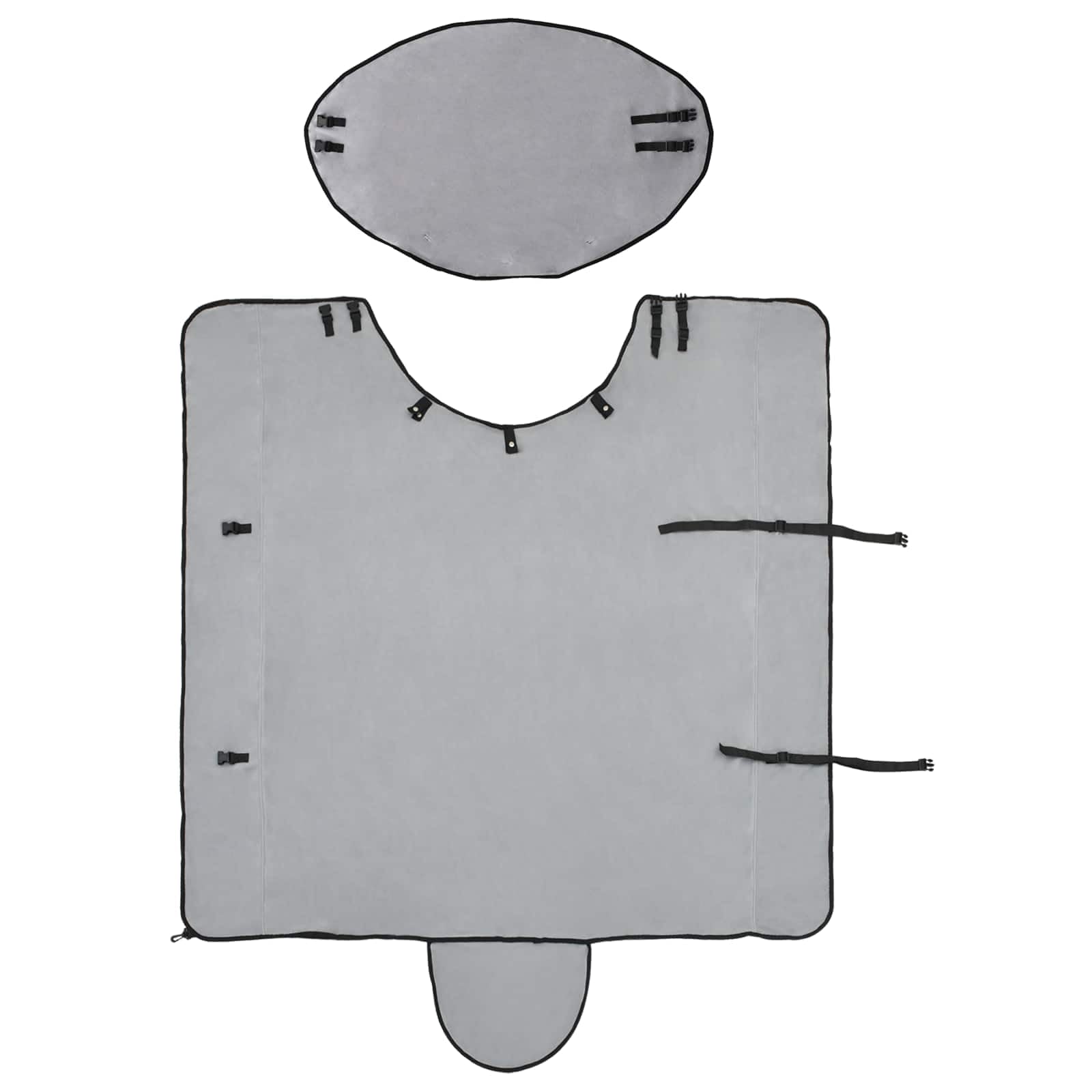 Manta para caballos, 155 cm, poliéster, transpirable y ligera, para entrenamiento, establo y transporte, color gris claro