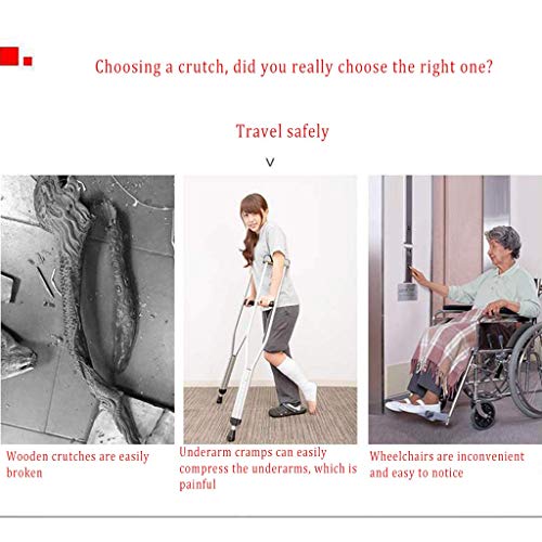 Muletas ergodinámicas para antebrazo, Color Negro, muletas Ligeras, muletas Ligeras con puños para el Brazo, 10 Paradas de Altura Ajustable para Adultos estándar y Altos, 2 Unidades