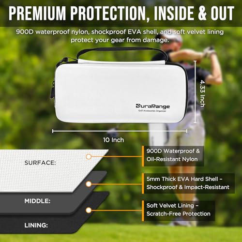 Golf Glove Holder Case with Glove Shaper - Portable Golf Accessories Organizer for Men & Women - Waterproof 900D Nylon, Large Capacity for Balls, Tees, Markers - Ideal Gift - Image 3