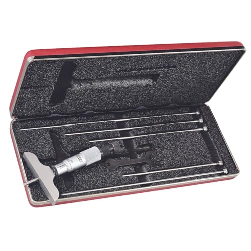Starrett Depth Micrometer, 0-6" Range, .001" Grad, 2-1/2" Length,...