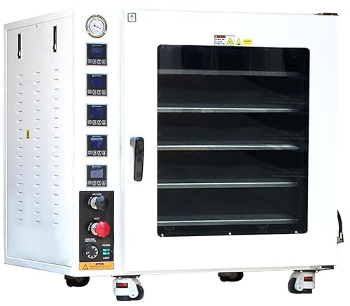 Across International 7.5 Cu Ft 22x23.5x25 480°F Vacuum Degassing Purging Oven Drying Sterilizing Oven 110V 50/60Hz 1500 watts 18 Shelves