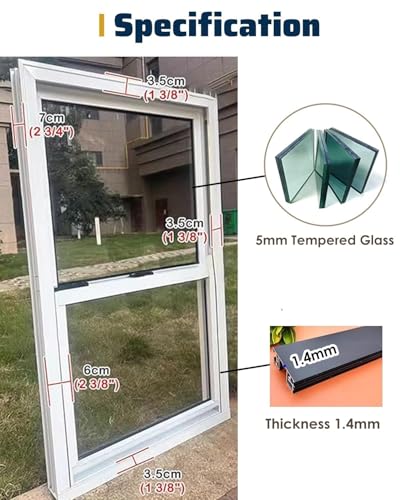 Ventana abatible con marco de aluminio para casas móviles y bungalows 4