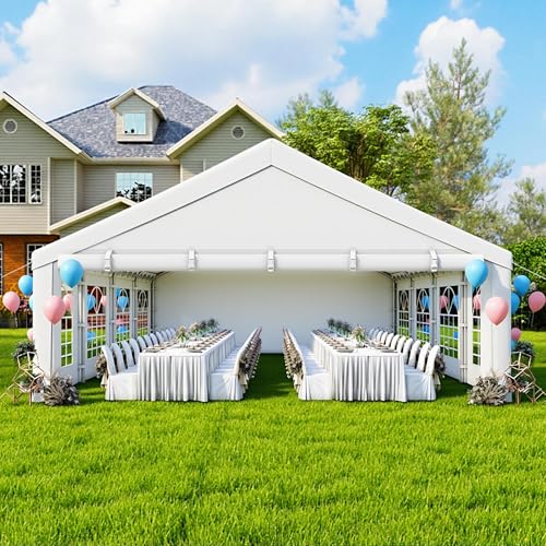 YITAHOME 20x30FT Party Tent Heavy Duty Wedding Event Shelters PVC Upgraded Galvanized Canopy with Large Roof Removable Sidewalls for Outdoor Weddings, BBQ Party Tent, White by YITAHOME - Image 3
