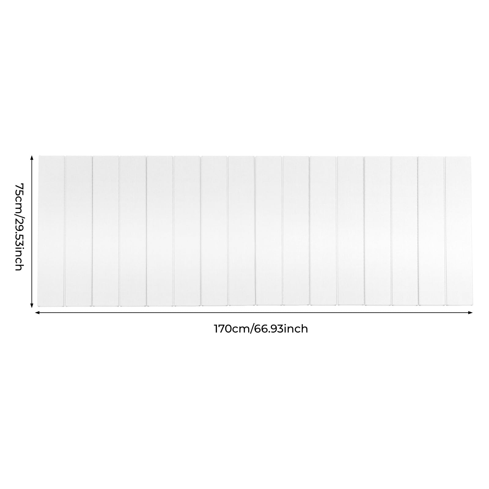 Cubierta de bañera plegable de PVC, 170 x 75 cm, impermeable, resistente al polvo, para todos los baños estándar (blanco)