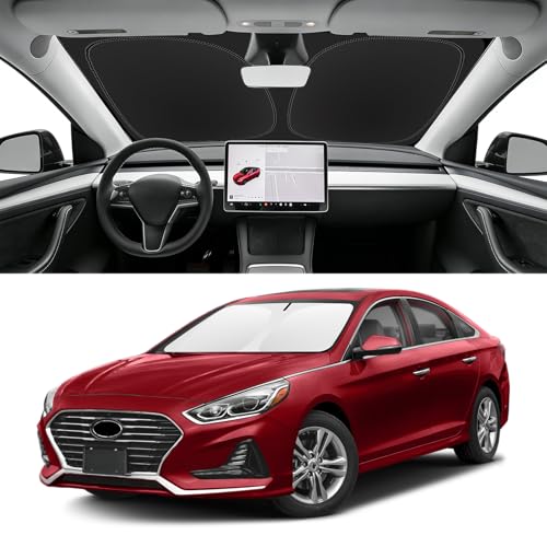 Image of Custom Fit Windshield Sun Shade for Hyundai Sonata 2015-2019