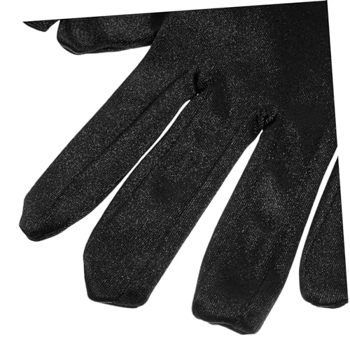 PartyKindom 1Pair Elegant Short Satin Gloves for Women for Dance Performances Events and Formal Occasions Soft Spandex Stylish Option3