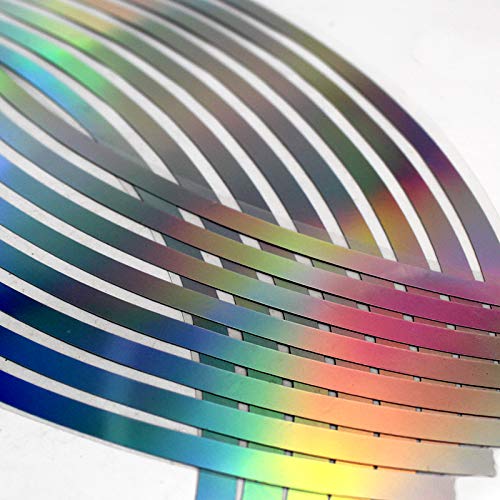 Laser Reflective Copyrighted Safety Rim Tapes 18\" Wheel Hub Racing Stripe Wheel Accent Rim Slip Wheel Moulding Trim Tape Stripes(Rim Size for Car Sports Bikes Motorcycle) for 4 Wheel enought