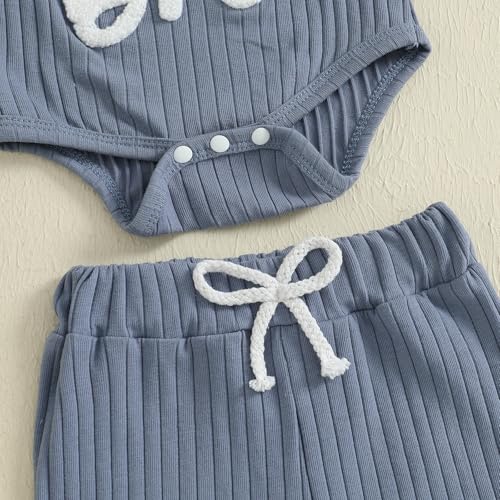 pengnight Newborn Baby Boy Clothes Long Sleeve Little Bro Romper Bodysuit Pants Set Fall Winter Outfits 0 3 6 9 12 Months 6