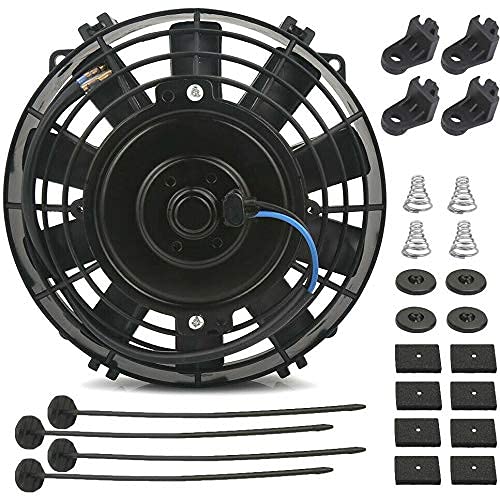 American Volt Upgraded 90 Watt Motor 6" Inch Small Slim Electric Cooling Fan 12 Volt Radiator Transmission Oil Cooler Universal Fit for Car ATV Mini Tractor - Thumbnail 3