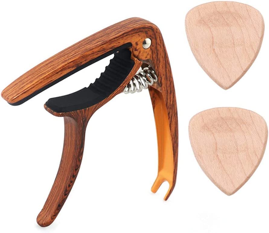 EXENXA Clips de réglage de Guitare avec médiators en Bois Capo de Guitare en métal, pour Accessoires de Guitare ukulélé… - Les Beatles, Paul McCartney, John Lennon, RIngo Starr, George Harrison EXENXA Clips de réglage de Guitare avec médiators en Bois Capo de Guitare en métal, pour Accessoires de Guitare ukulélé…