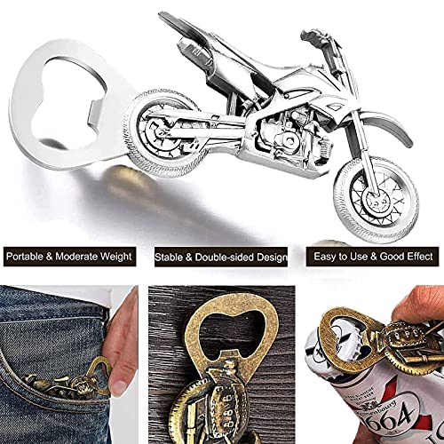 BESSIKON Flesopener voor motorfiets, vintage, brons, bier, flesopener, sleutelhanger, flesopener, zinklegering, flesopener, voor bar, feest, keukenhulp, zandstrand, kurkentrekker, cadeau - Image 3