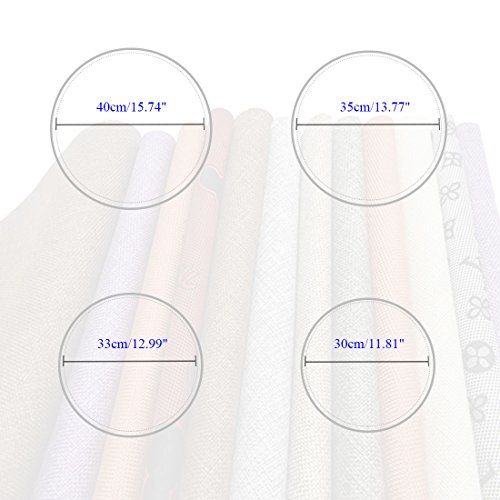 Rosavida 16 Inch Round Stool Cover En Linen With Elastic Anti-Slip Round Seat Covers Protectors For Barstool ＃2 #TOP1