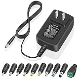 26V 1A AC Adapter Charger UL Listed 26W 10 Tips Switching Power Cord for Speakers Scanners Routers...