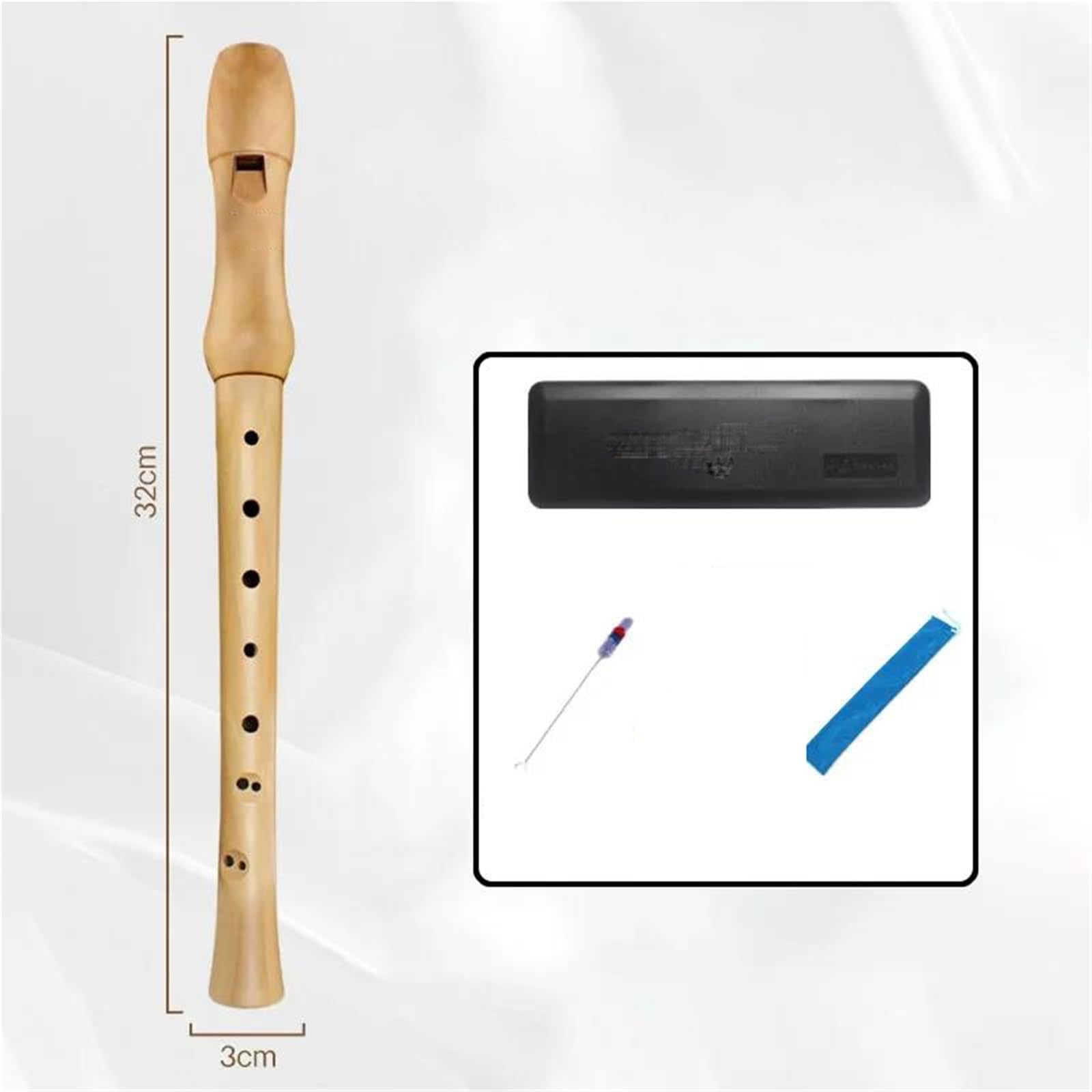 Flauto Dolce Professionale Flauto Dolce In Stile Inglese Interamente In Legno (chiave A 8 Fori Di Do) Strumento Professionale Portatile