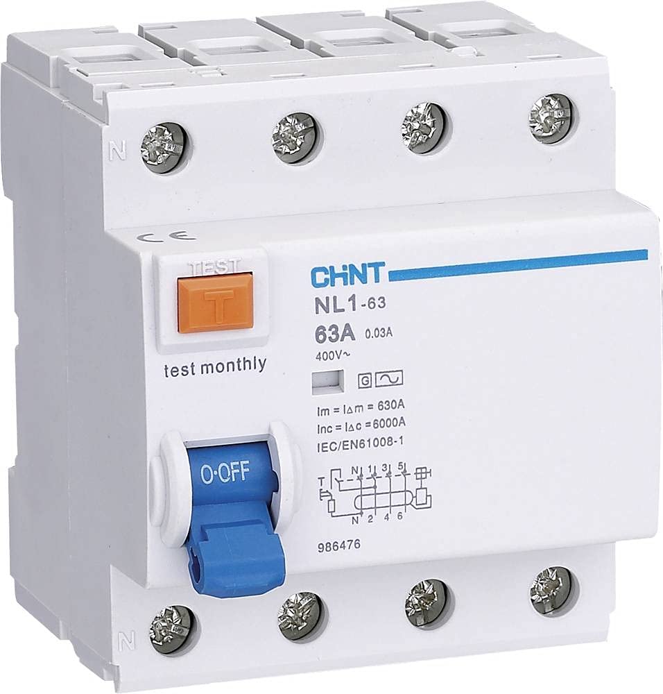 Chint 200364 - Interruptor diferencial de Corriente Residual (4 Polos, 40 A)