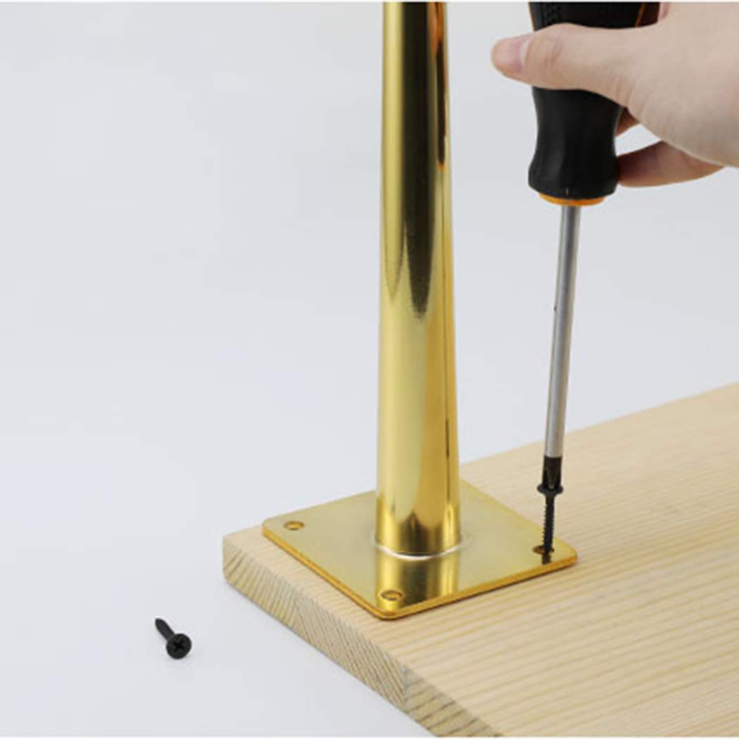 4 gambe per mobili, piedi per mobili, gambe per tavolo fai da te, supporto per mobili, gambe per scrivania, tavolo da toeletta, mobili e accessori, carico 1000 kg, oro (dritti 30 cm)