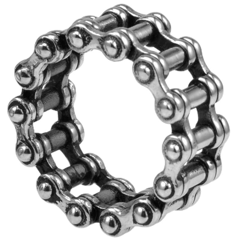 Image of Stainless Steel Motorcycle Biker Ring Ring Size-6