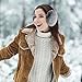 Fuzzy Ear Muffs Winter Women Fashion Women'S Earmuffs Fuzzy Ear Muffs For Winter Men Ear Warmers For Men Thick Head Wraps For Playing Snow, Black White