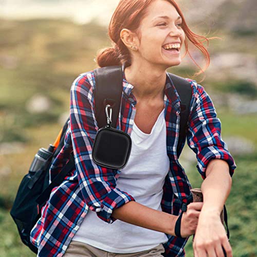 Earbud Case, Cridoz Earphone Case Headphone Eva Earbud Holder With Stainless Steel Carabiner Cell Phone Accessories Organizer Mini Earbud Pouch For Wireless Earbuds, Bluetooth Headset, Sd Memory Card #TOP6