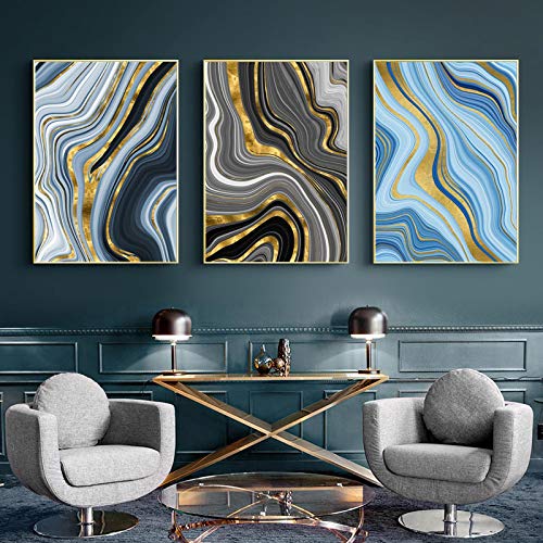 Peinture nordic wall canvas au raffinement doré pour décoration chic