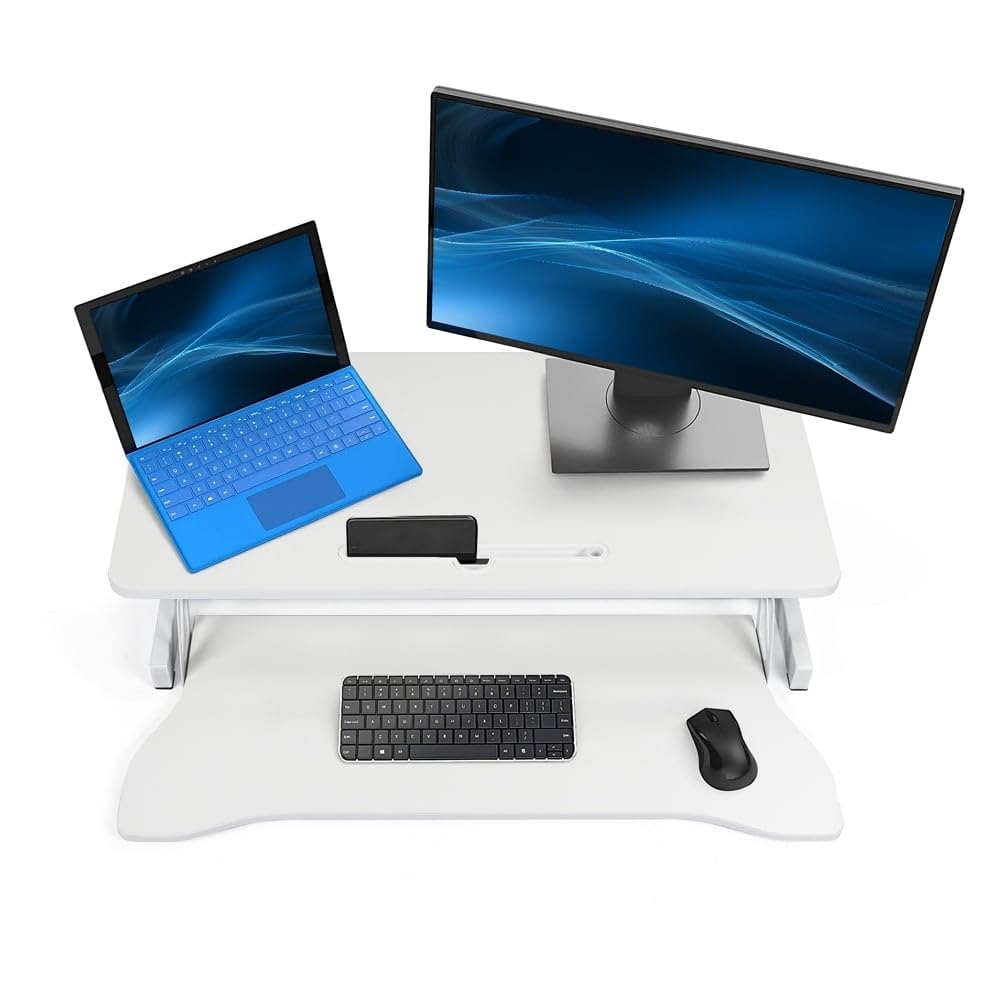 Supporto regolabile in altezza rialzo per monitor PC da scrivania Jallo+ - Bianco