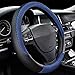 DC Microfiber Leather Auto Car Steering Wheel Cover Anti-Slip Universal 15