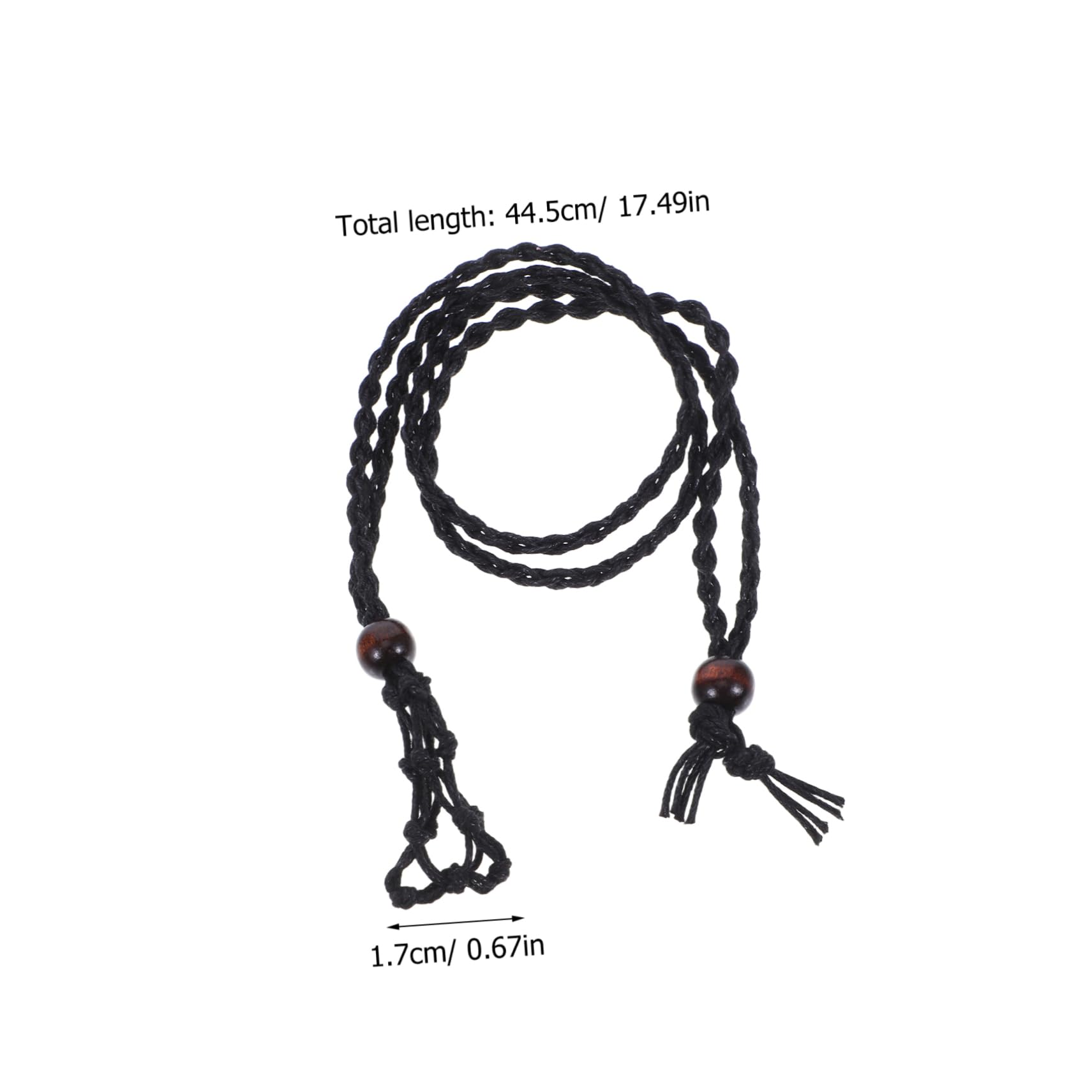 HOMSFOU Empty Stone Cage Holder Adjustable Braided Necklace Cord DIY Jewelry Making for Crystal Necklaces