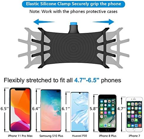 SOKUSIN Bike Phone Holder - Aluminum Alloy One Second Release Bicycle Mount,Universal Motorcycle Handlebar Mount Compatible with iPhone SE2/SE3/XR/XS Max/8/7/ Plus,Galaxy S20/S9,4.7"-6.5" Phones