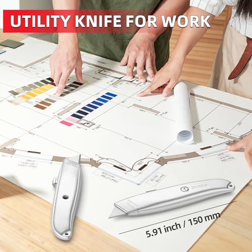 Image of DIYSELF 20 Pack Heavy Duty Utility Knives, Retractable Box Cutters